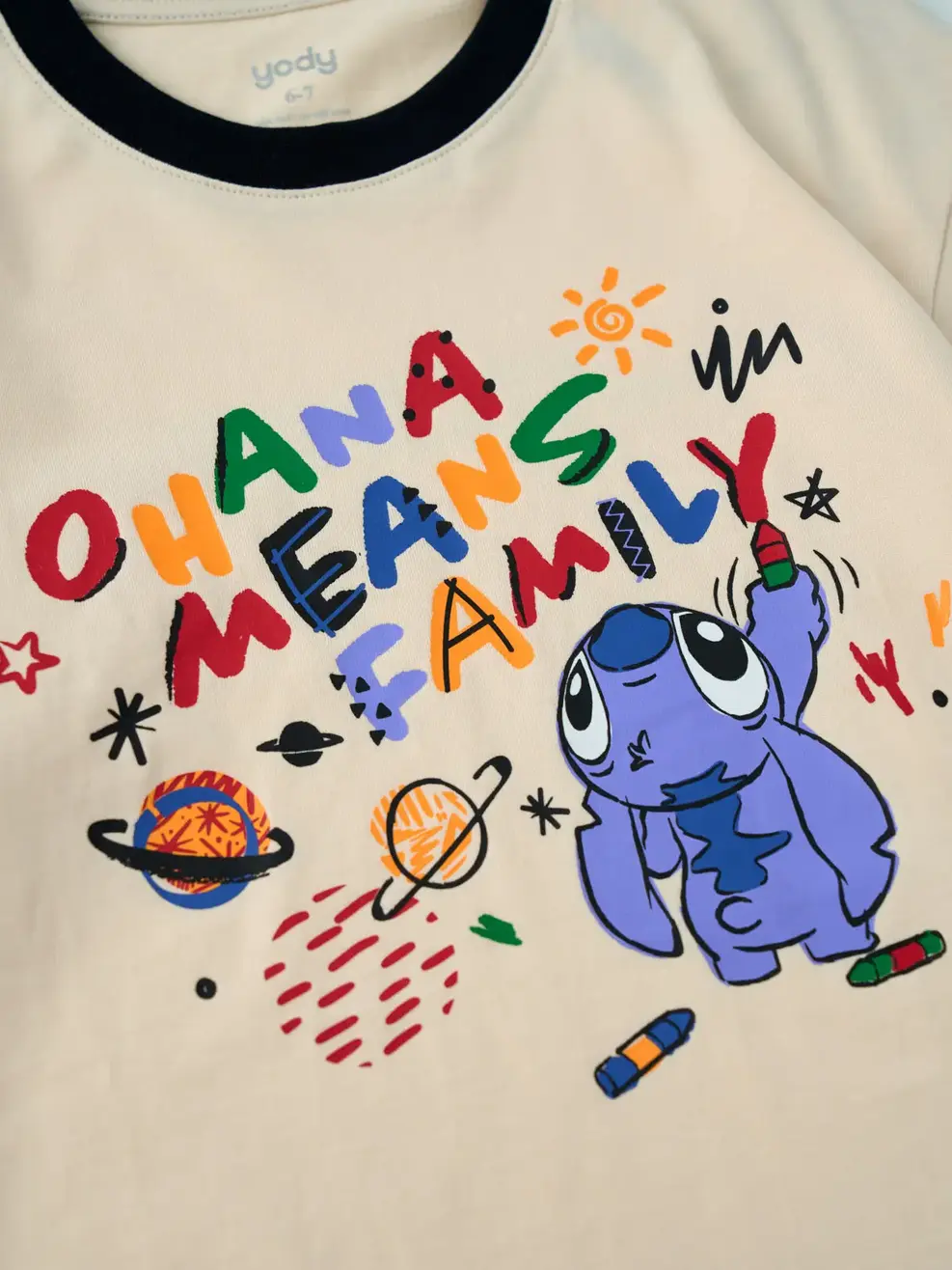 Áo Phông Stitch Ohana Means Family - Be 009 - 2-3