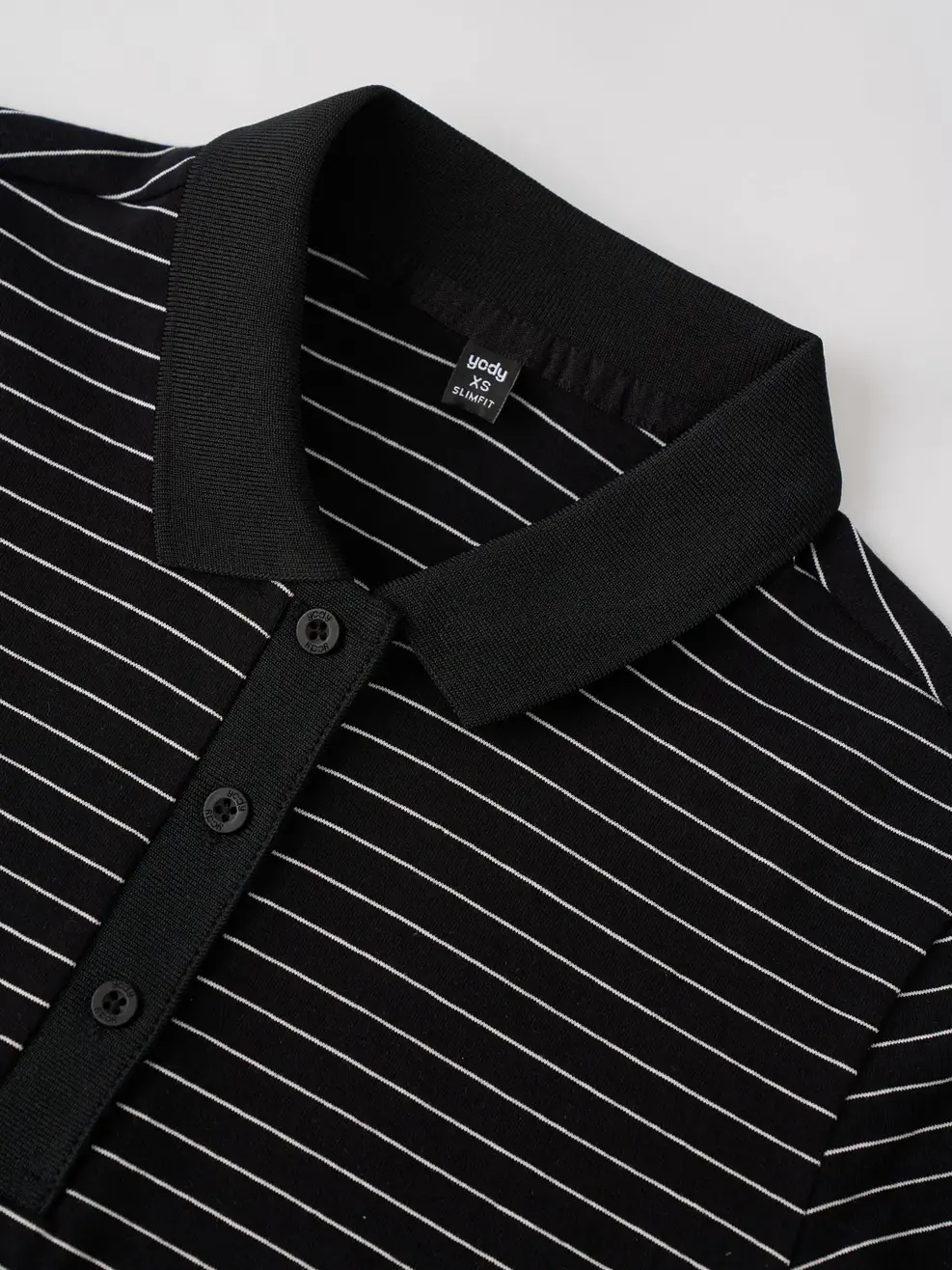 Áo Polo Nữ Kẻ Phối Bo Cổ - KẺ ĐEN 004 - XS