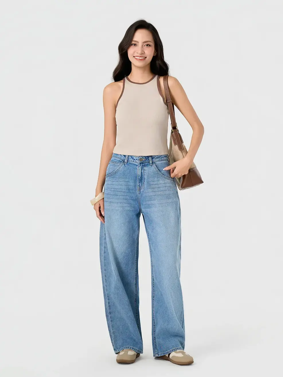 Áo Ba Lỗ Nữ In Hình -  Be 192 - S