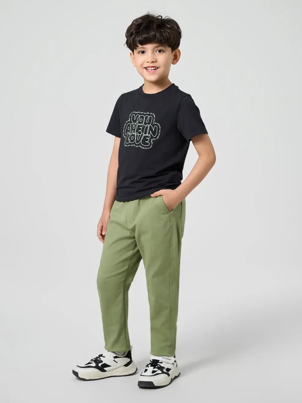 Quần Kaki Kid Baggy - Xanh - 4-5