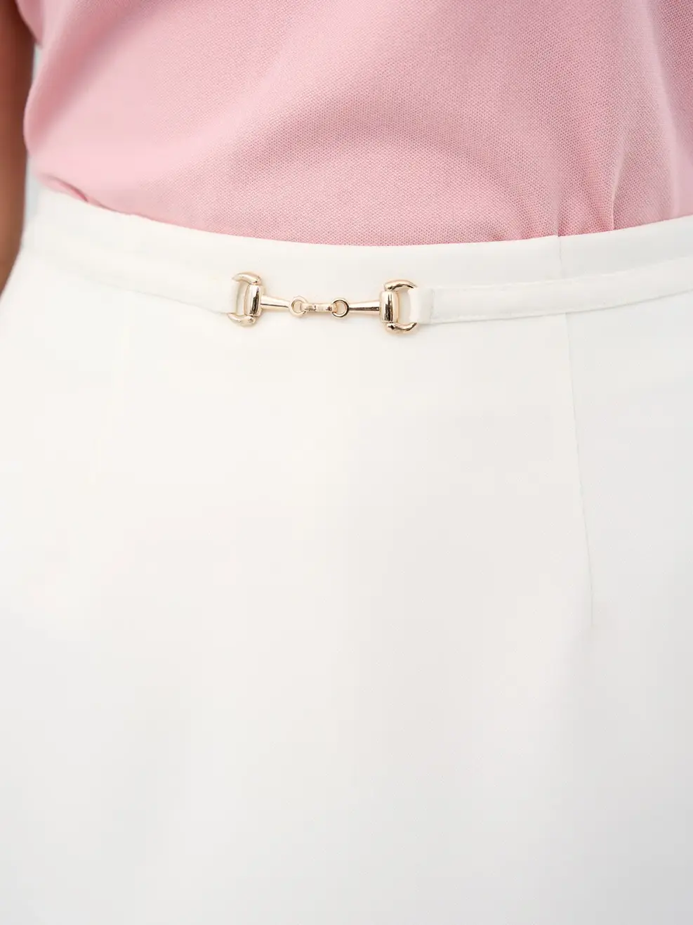   Quần Short Nữ Giả Váy Kèm Đai - Trắng - S