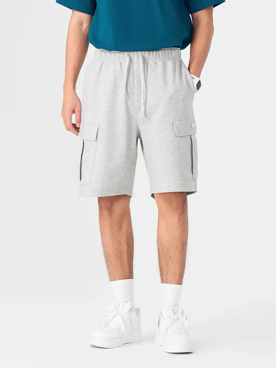 Quần Sooc Yoguu Túi Hộp Mác Cao Su - Be melange - M