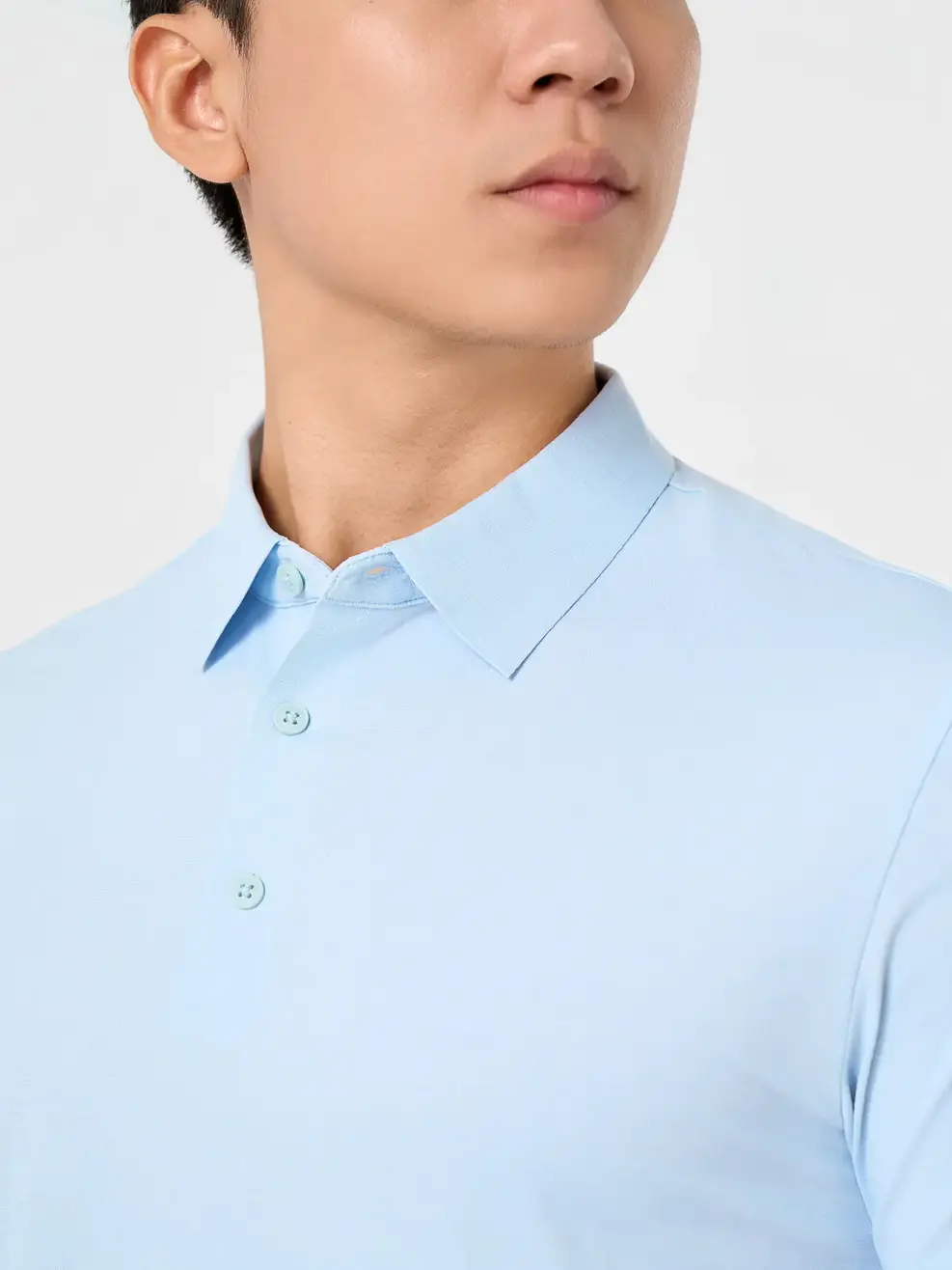 Áo Polo Thể Thao Nam Họa Tiết In Tay - Xanh Da Trời 084 - 3XL