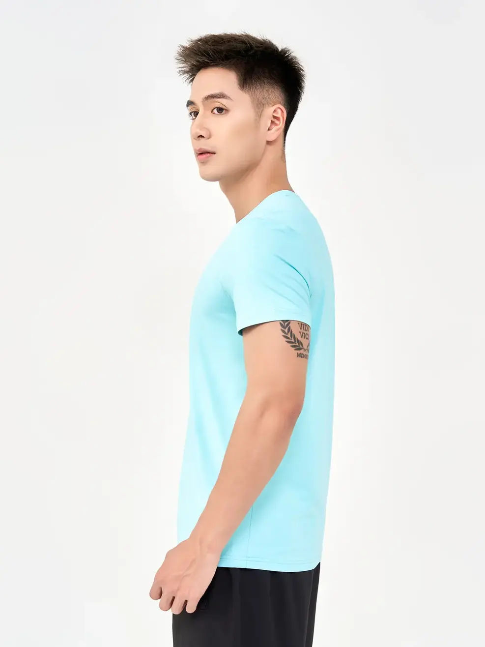 T- Shirt Nam Thể Thao In Ngực Limited - Xanh dương - XL