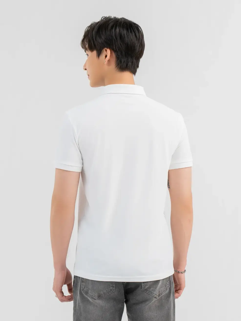 Polo Thể Thao Nam Airycool In Họa Tiết Thân Trước - Trắng - 2XL