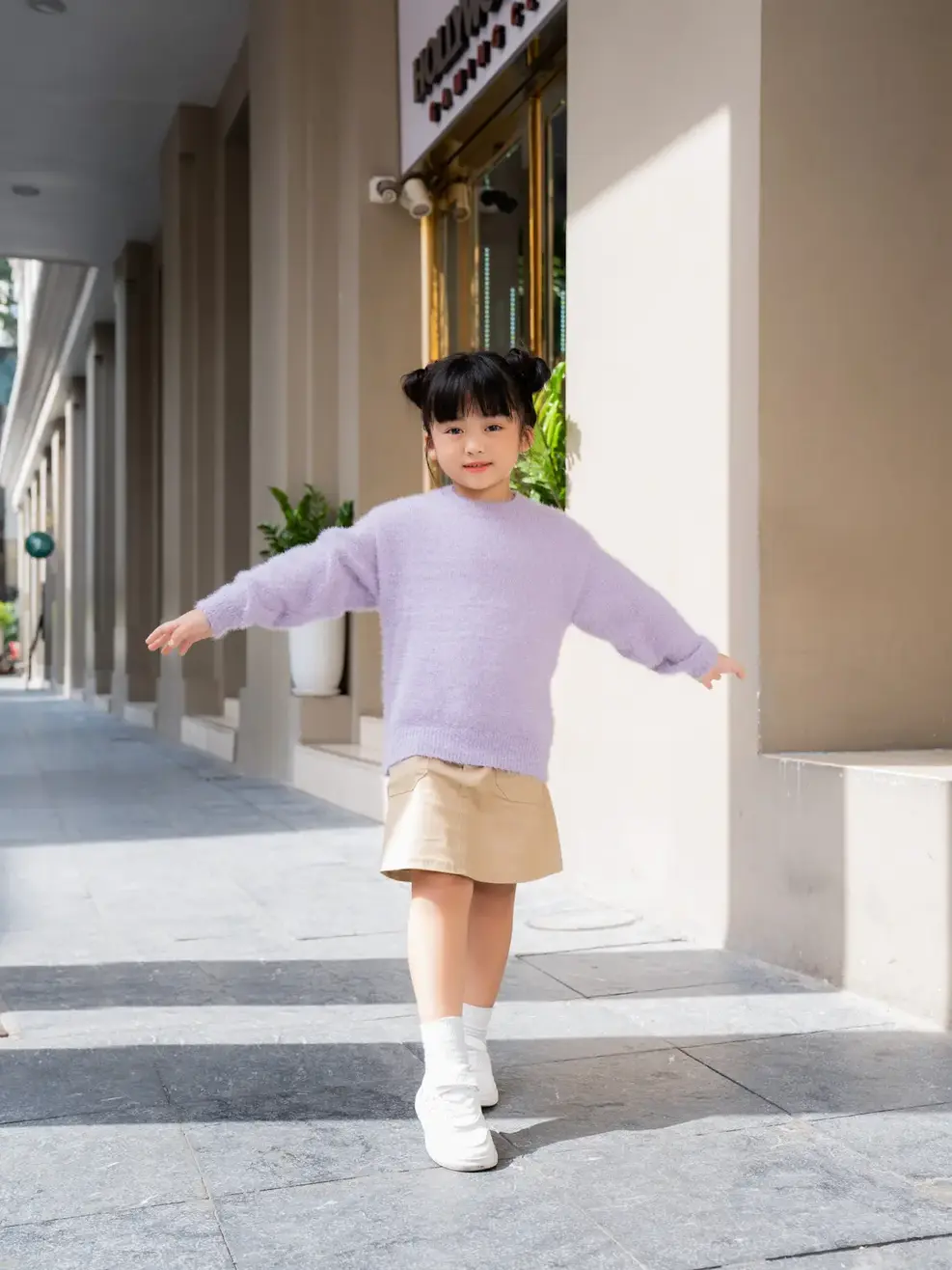 Áo len Kid lên lông - Tím - 2