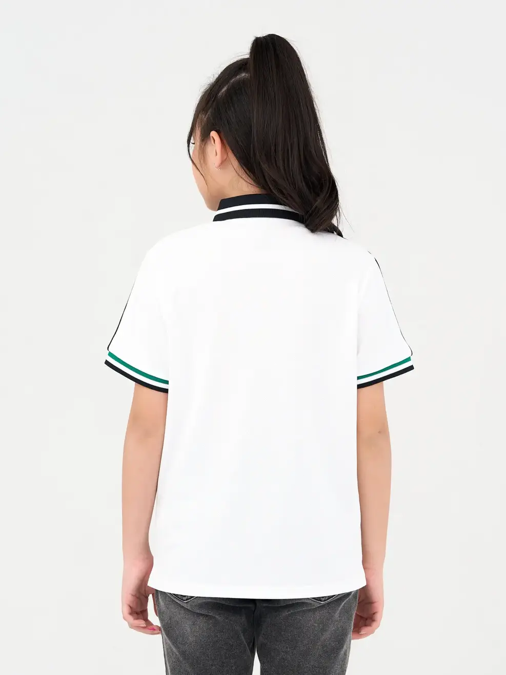 Polo Trẻ Em Cafe Phối Tay - Trắng phối đen - 8