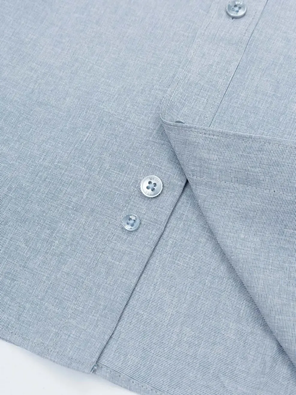 Sơ mi Café dài tay melange - Xanh ghi - 3XL