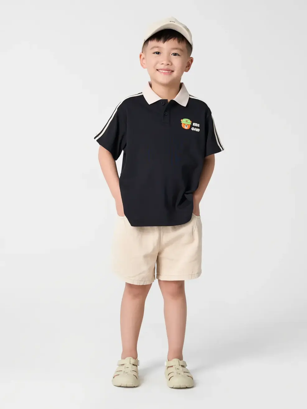 Polo Kid Camp - Đen - 2-3