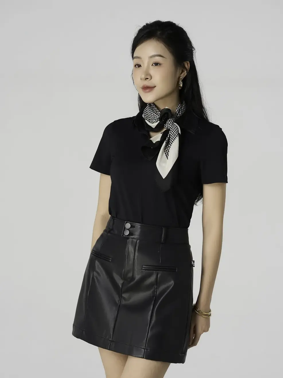 Áo Polo Lá Cổ Công Nghệ Không Đường May - ĐEN 002 - M