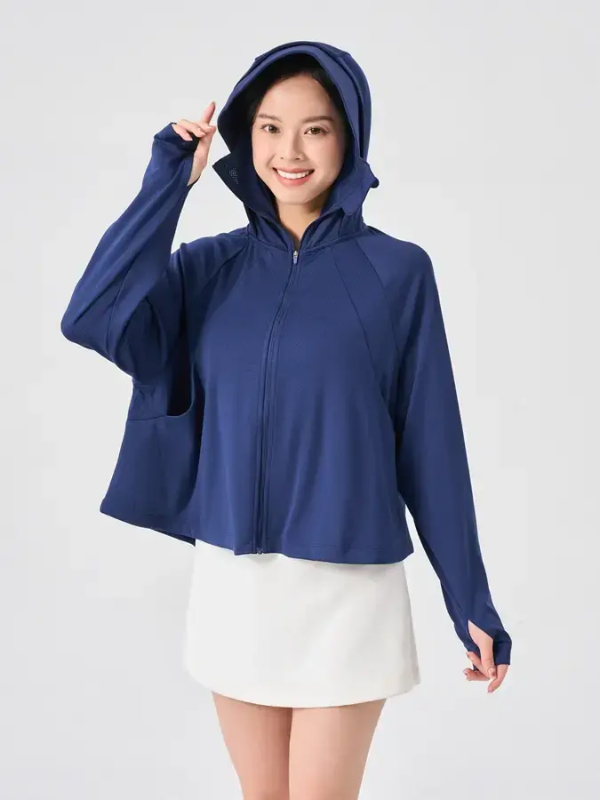 Áo Chống Nắng Nữ Chống Uv Dáng Suông - Navy - M
