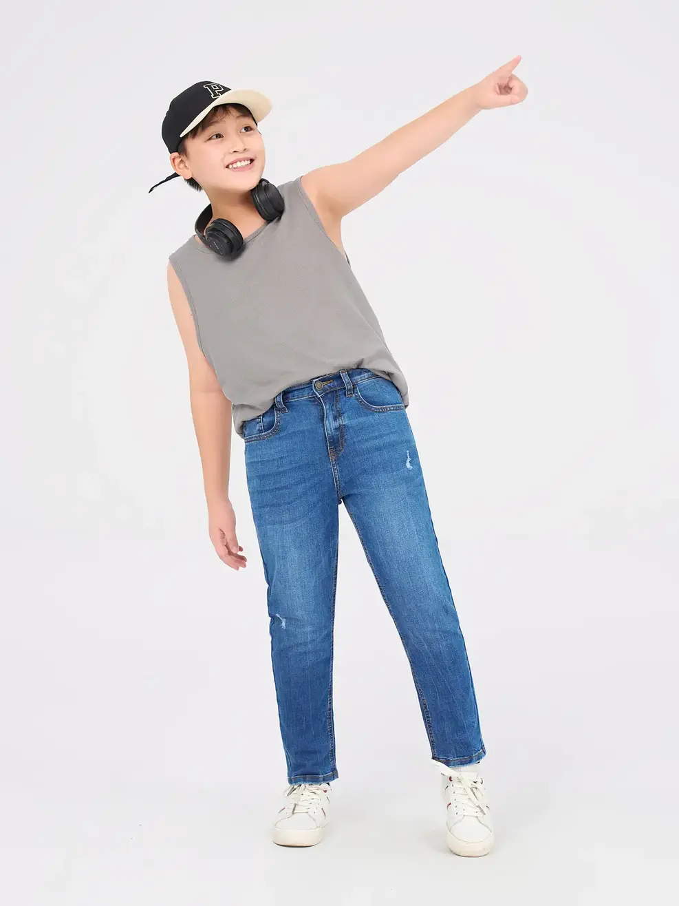 Quần Jeans Kid Slim Bé Trai Mềm Nhẹ Co Dãn - Xanh đậm - 8