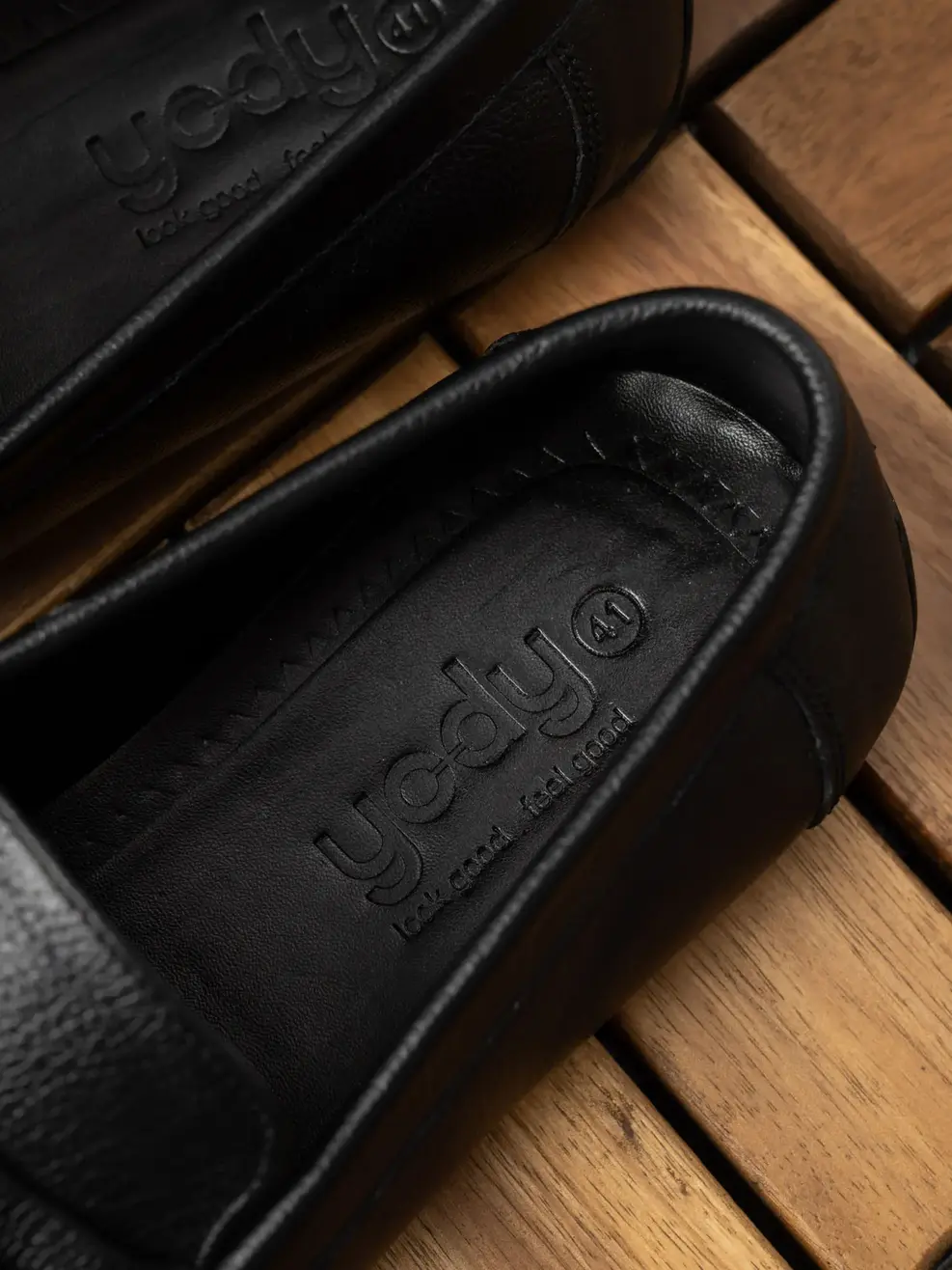Giày nam moccasin da mill đai khóa - Đen - 42