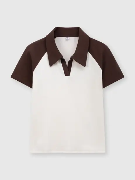 Áo Polo Nữ Slimfit Tay Raglan
