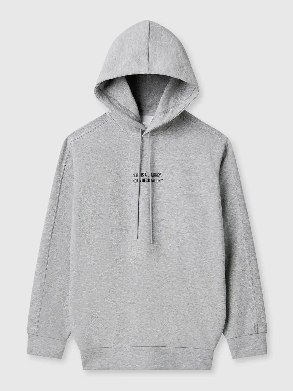 Bộ Đồ Nỉ Hoodie Nam In Chữ Ngực - Melange xám 52 - M