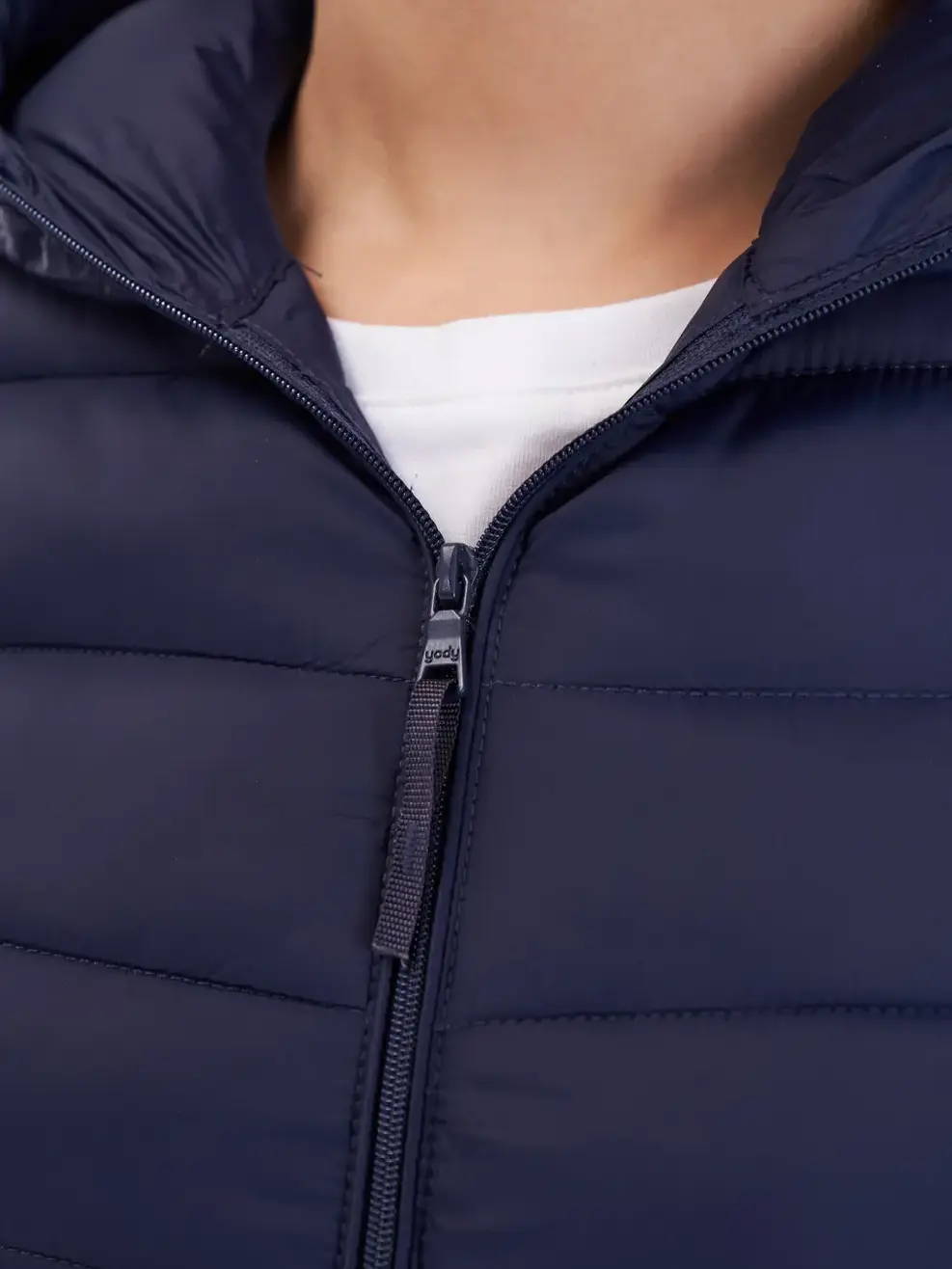 Phao nữ Yody dáng dài - Tím than - XL
