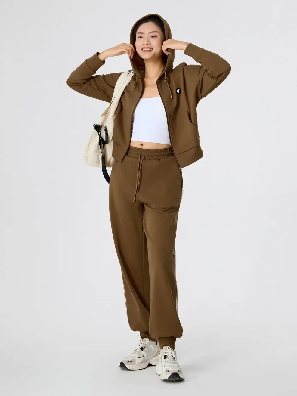 Bộ Đồ Phối Dây Dệt Năng Động - NÂU 104 - S