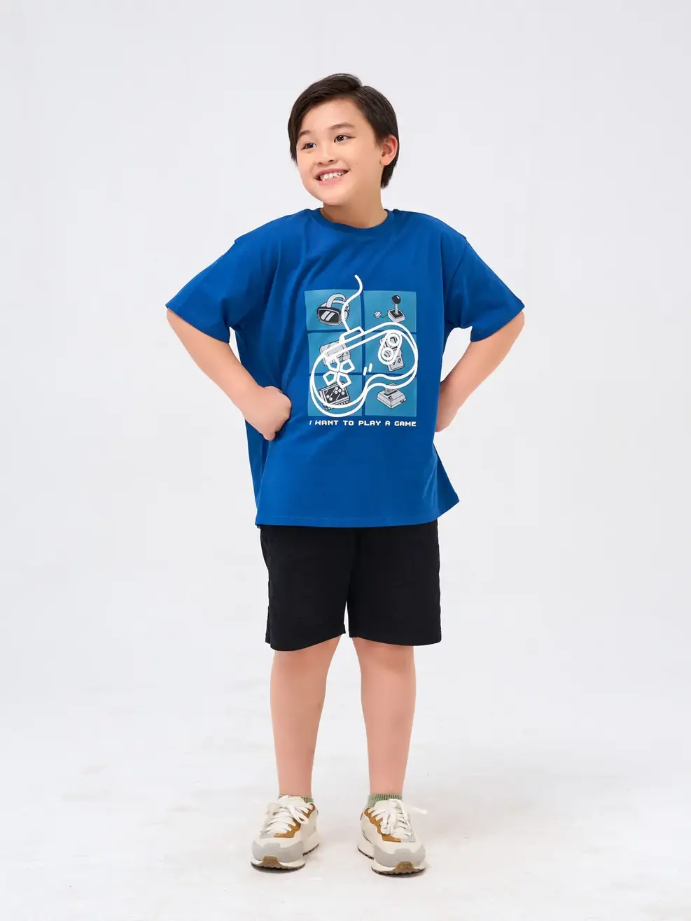 T-shirt kid bé trai lớn in play game 2 - Cổ vịt - 14