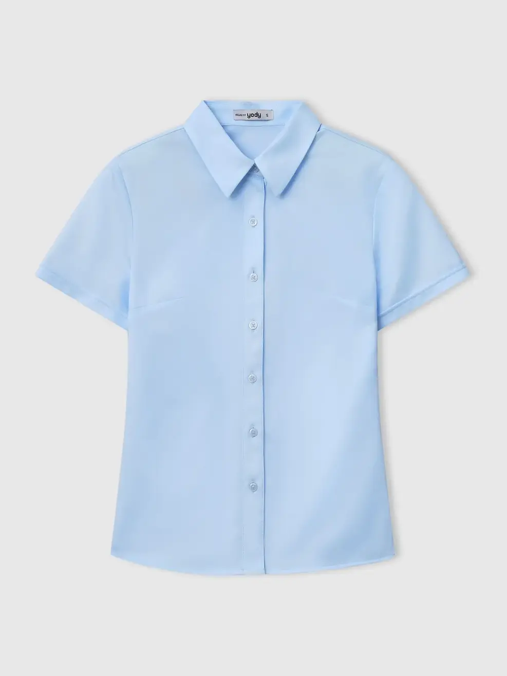 Áo Sơ-mi Ngắn Tay regular essential -  Xanh Da Trời 227 - S