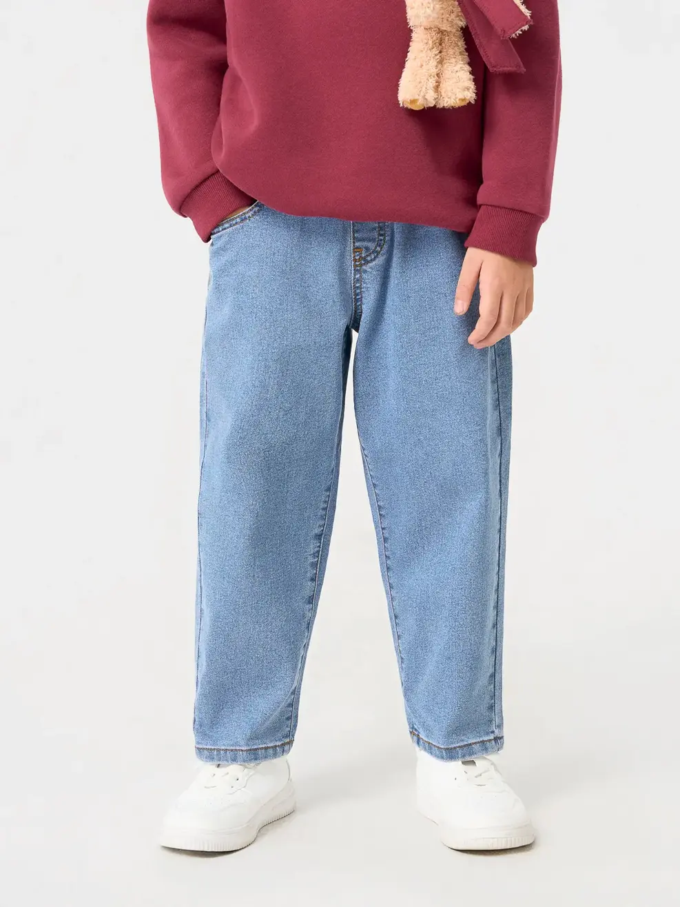 Quần Jeans Baggy Cạp Chun - Màu chàm 003 - 110