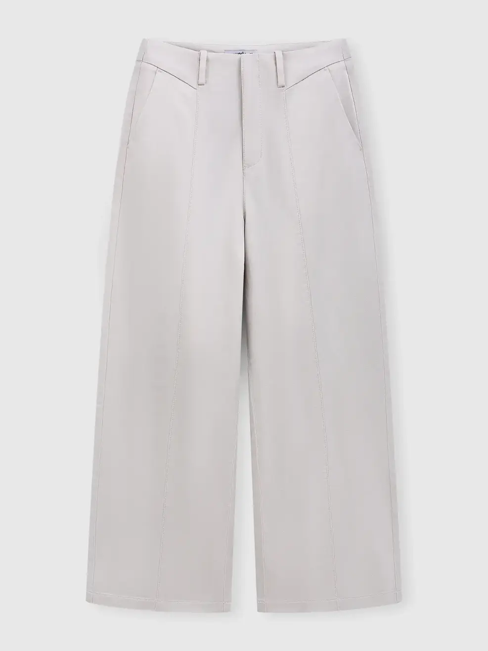 Quần Khaki Nữ Straight Soft Cạp Chéo - Xám 003 - 26