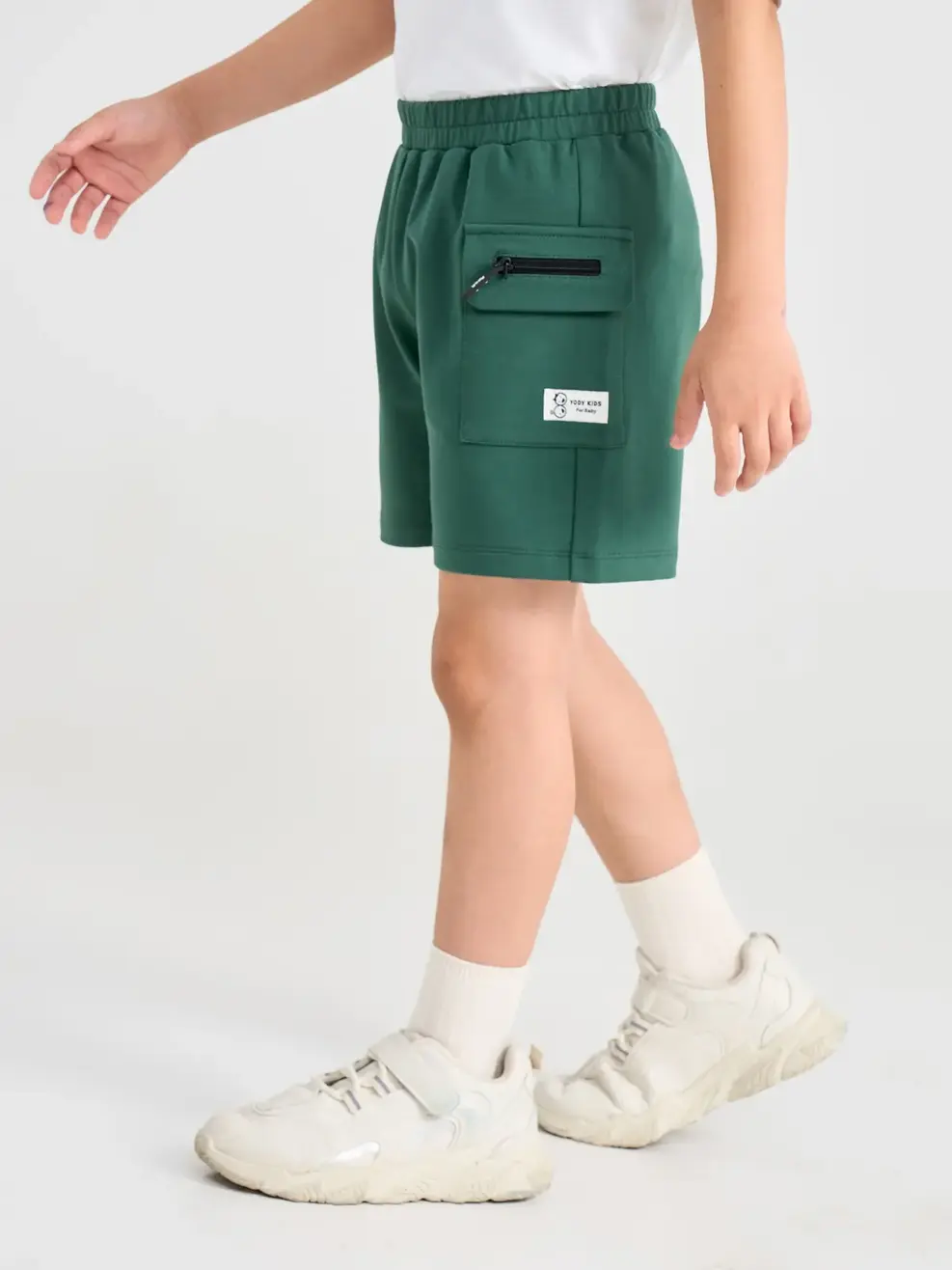 Quần Sooc Bé Trai Túi Ốp - Xanh rêu - 2