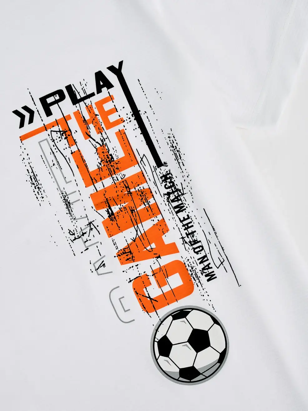 Áo Thun Thể Thao Trẻ Em In Play The Game - Trắng. - 10-11