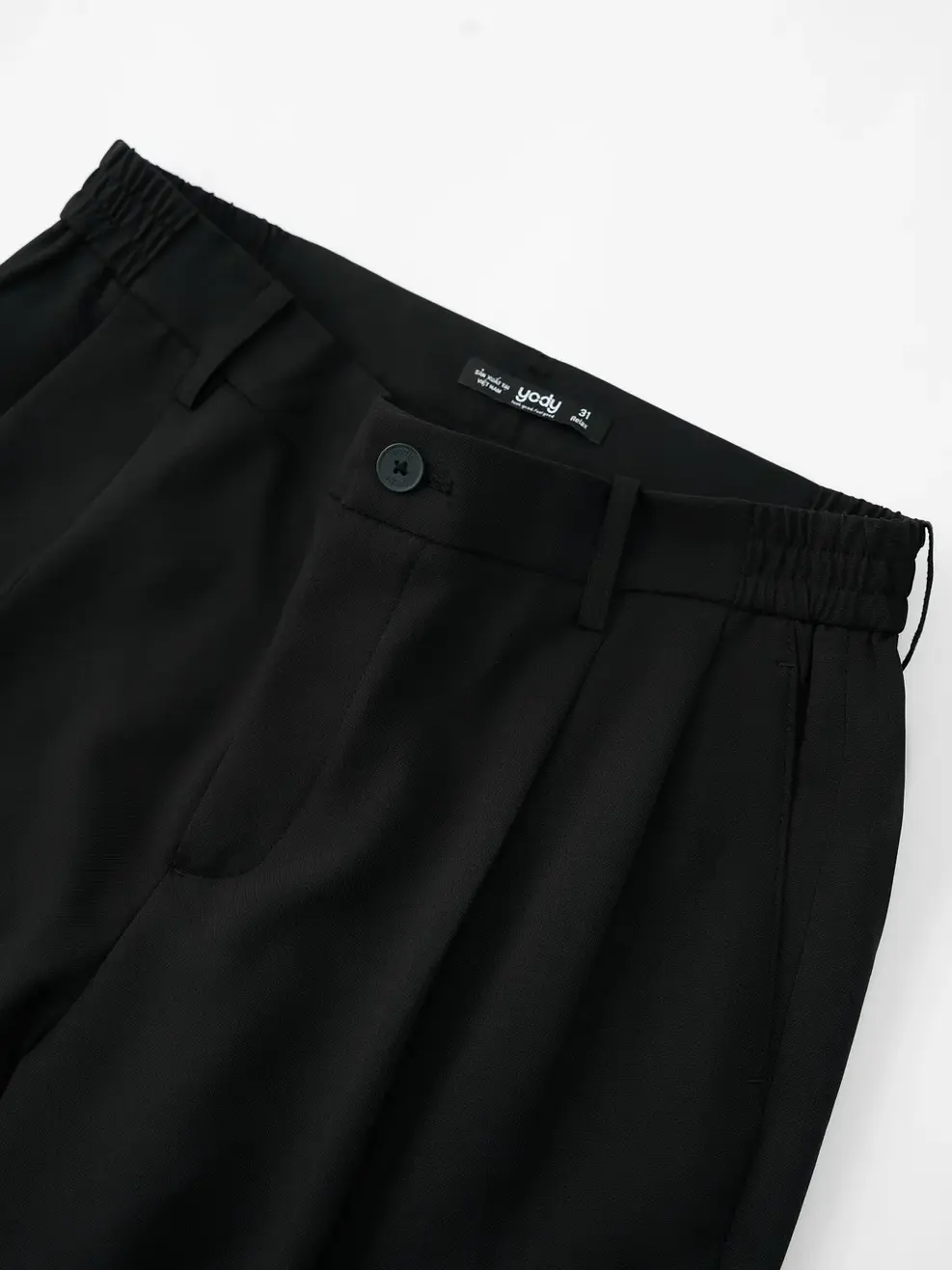 Quần Âu Nam Nam Cạp Chun Daily Pant - Đen 061 - 29