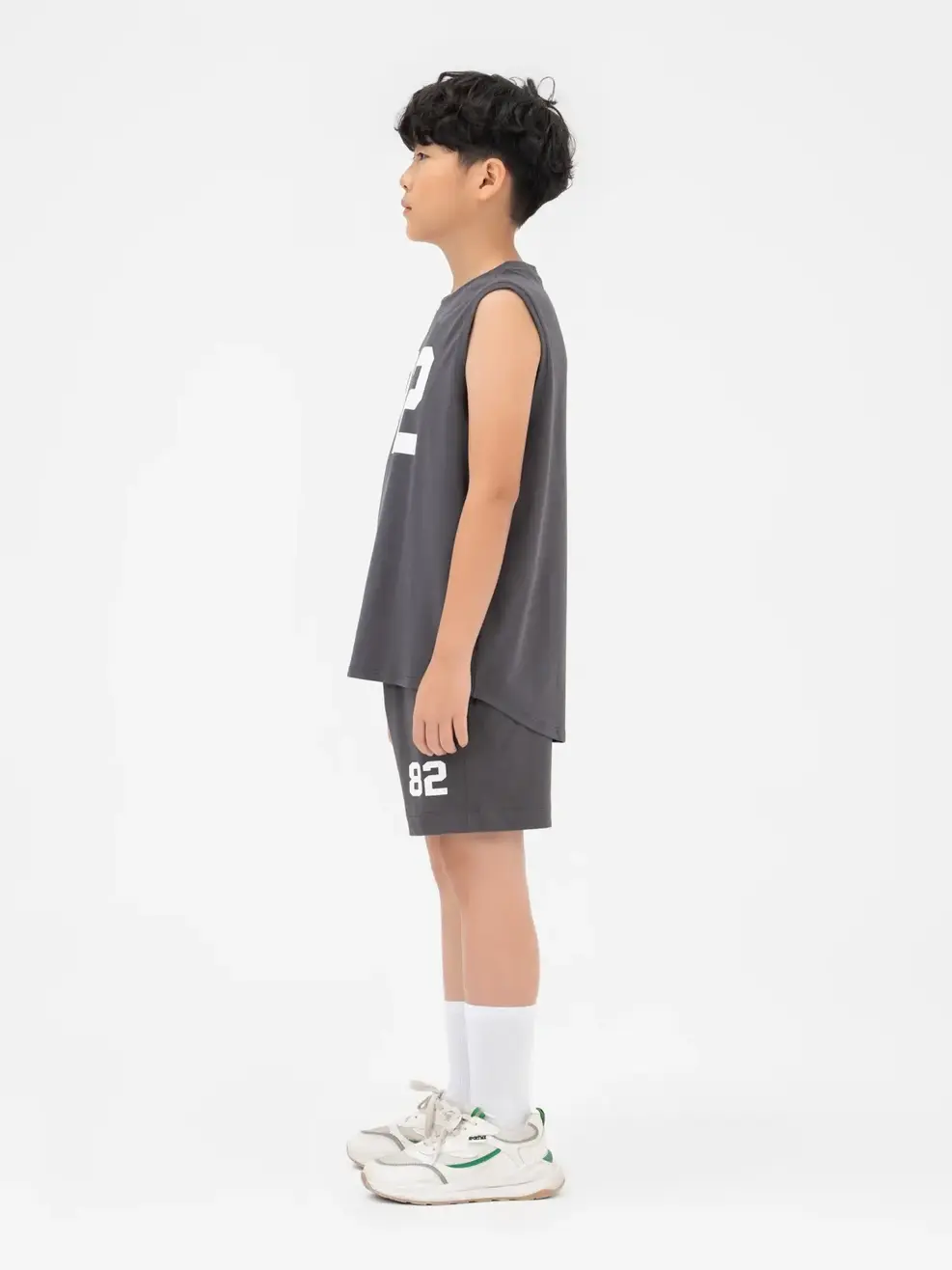 Đồ Bộ Kid Lớn Ba Lỗ In 82 - Ghi Đậm - 12