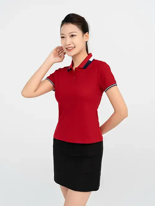 Áo Polo Cà Phê Tổ Ong Bo Phối Màu (APN6032) - Màu đỏ 001 - S