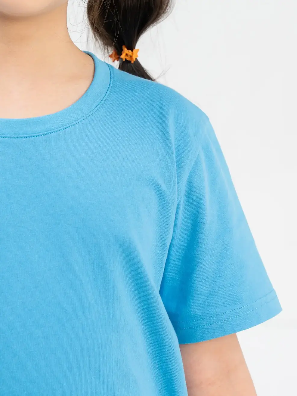T-shirt Kid Lớn Cơ Bản Cotton Usa - Xanh dương - 8