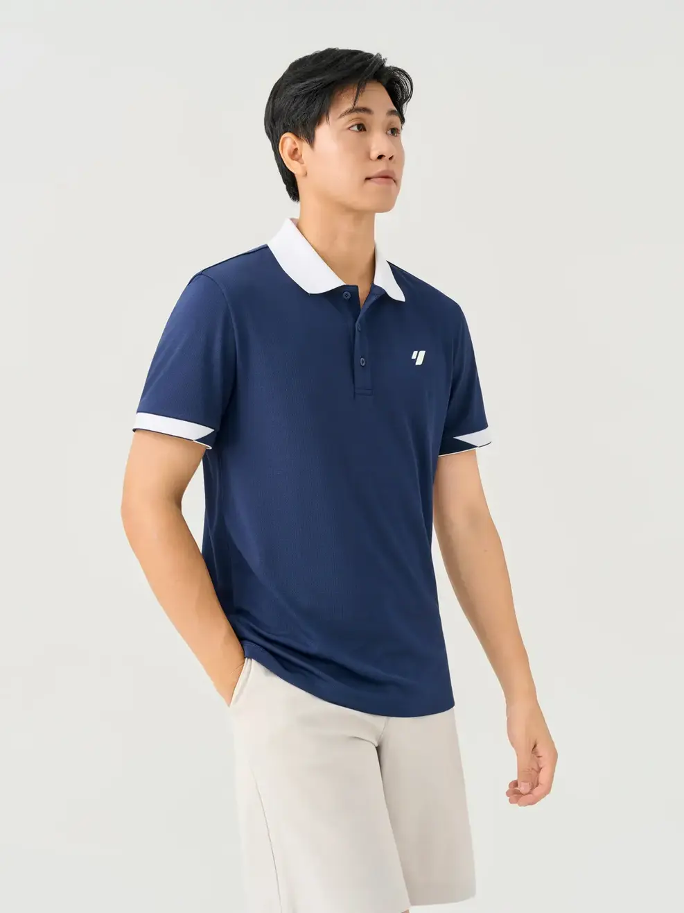 Áo Polo Nam Sport Phối Cổ - Navy 001 - M