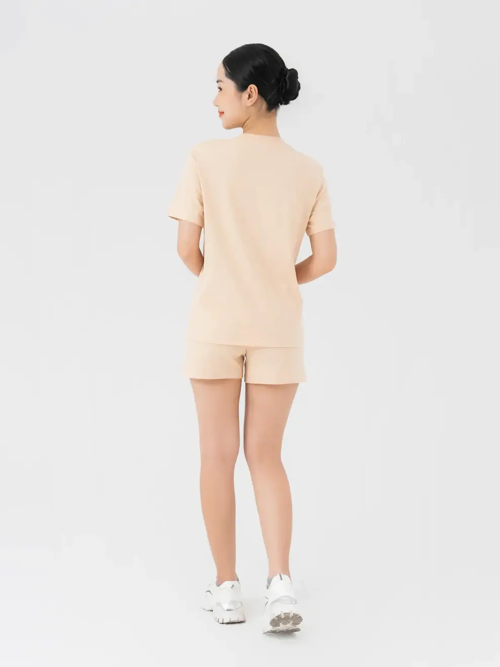 Đồ Bộ Nữ Dáng Suông In Happiness 100% Cotton - Be - L