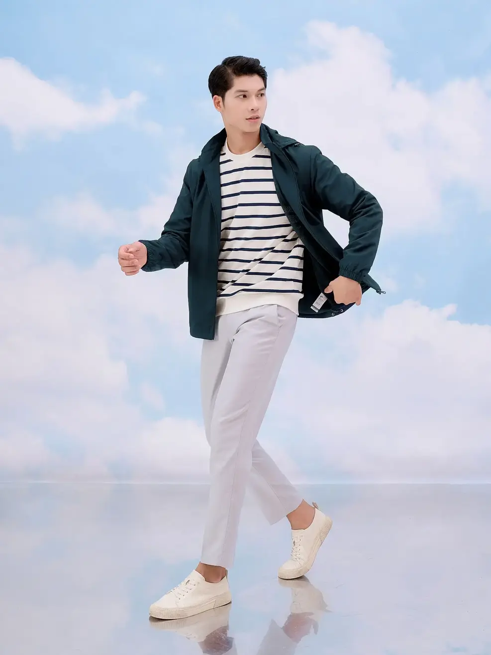 Áo Khoác Gió Nam Trượt Nước Thông Minh ( AKM5041 ) - Xanh lá 107 - M