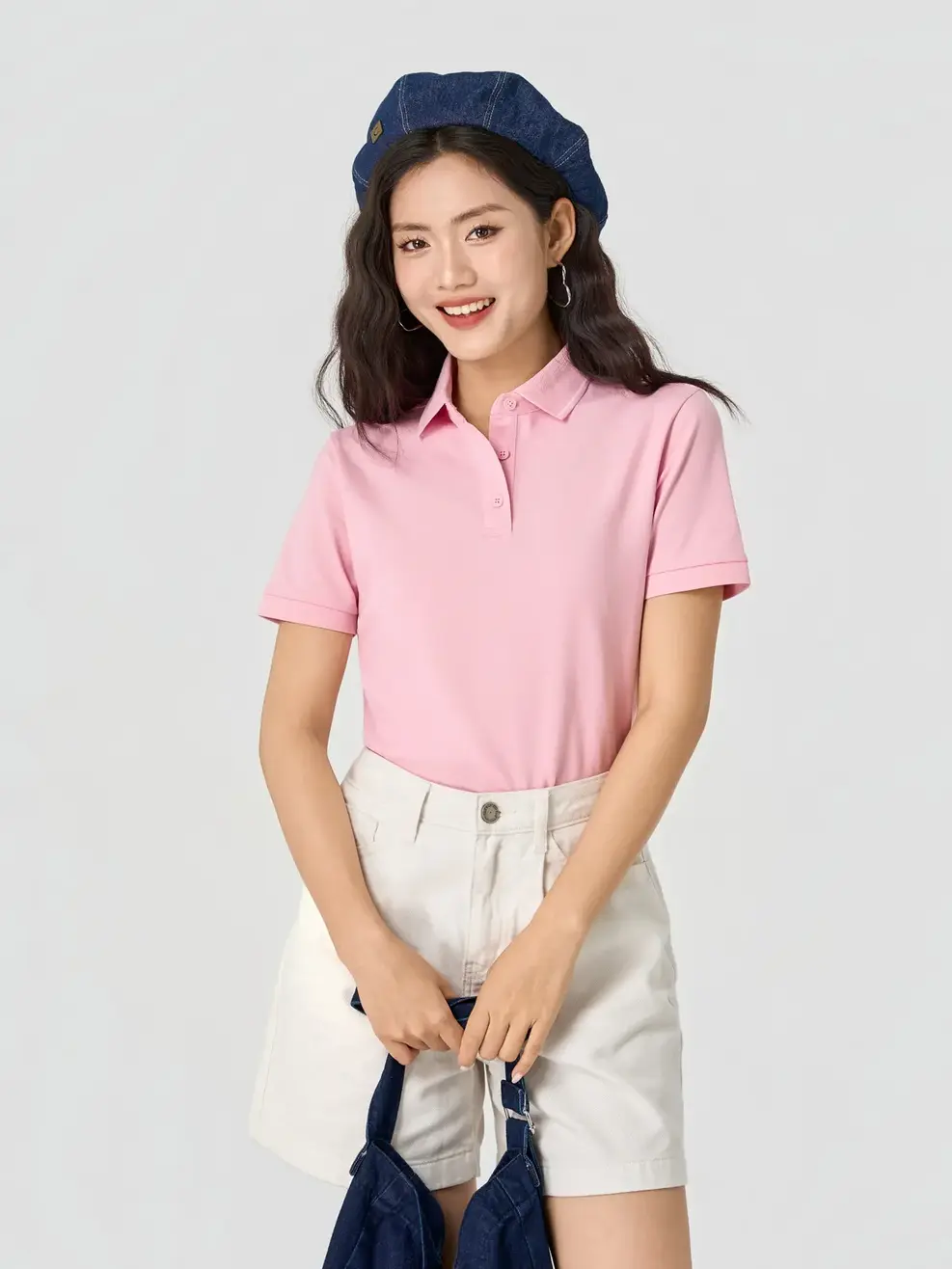 Áo Polo Nữ Cơ Bản Dáng Suông - Hồng 037 - XS