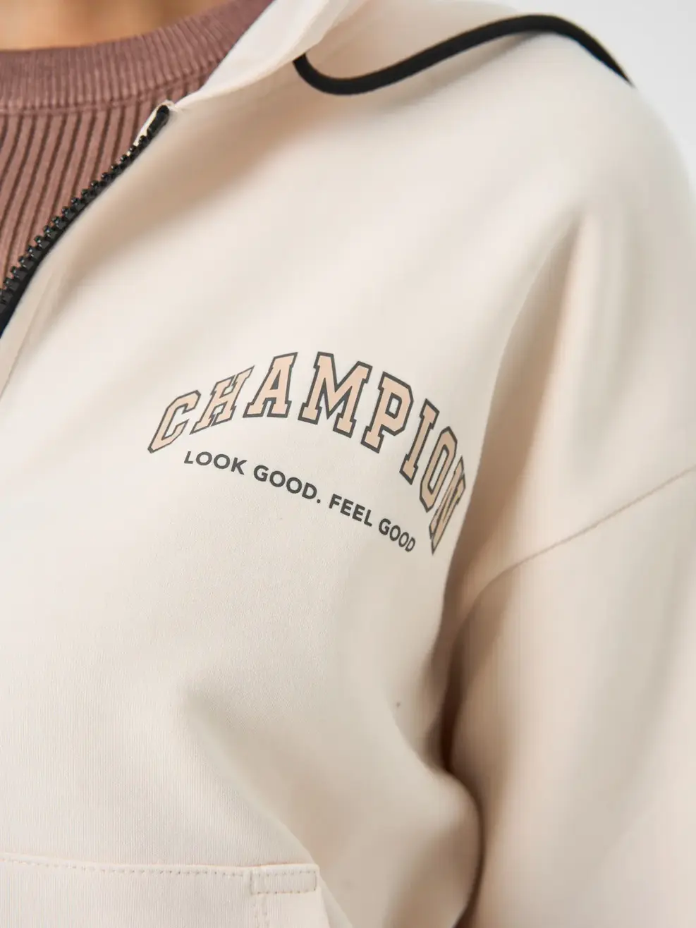 Áo Khoác Nỉ Thể Thao Nữ - Be - S