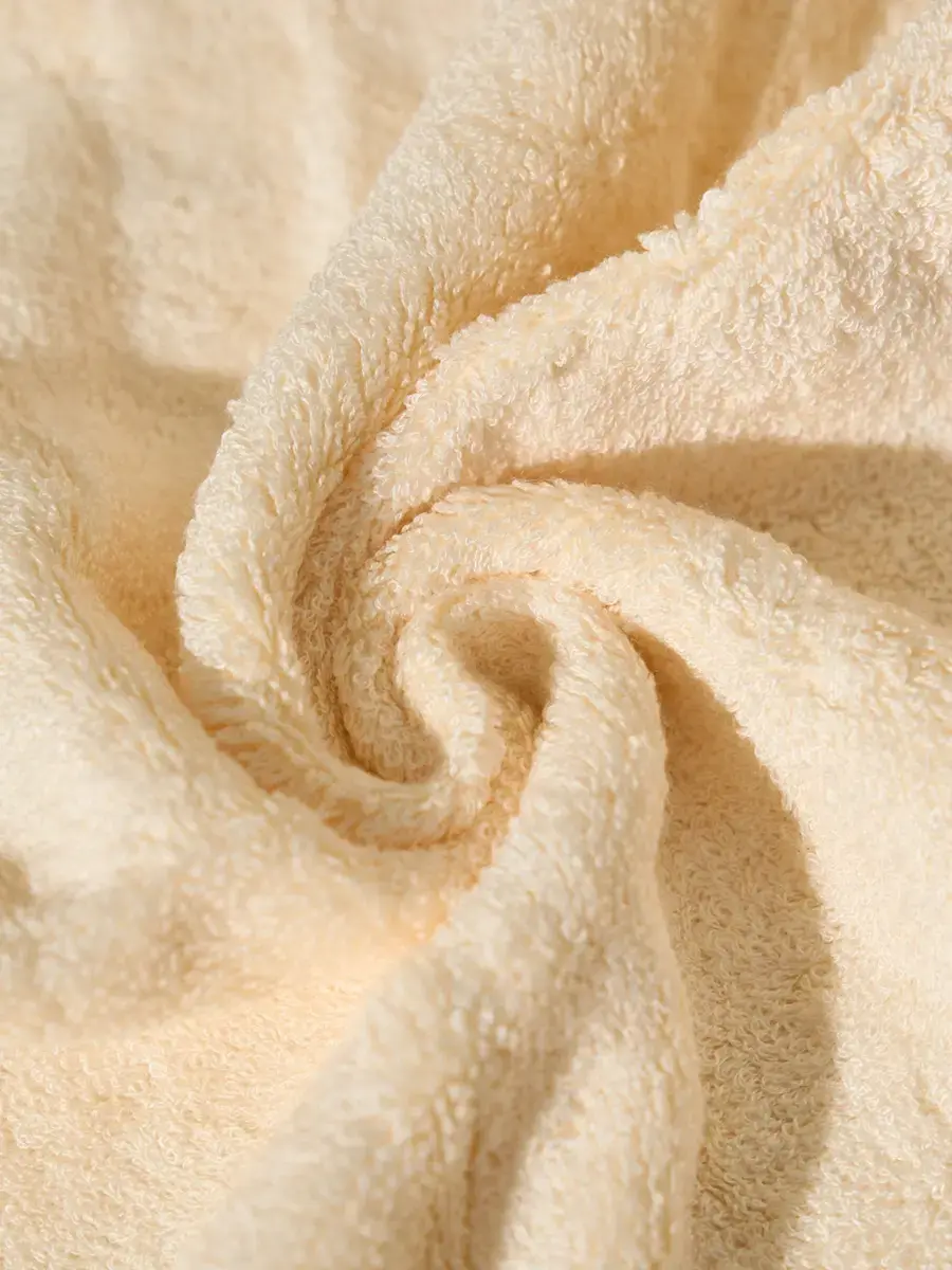 Khăn mặt sợi sồi mềm mịn combo 2 - KEM-GHI