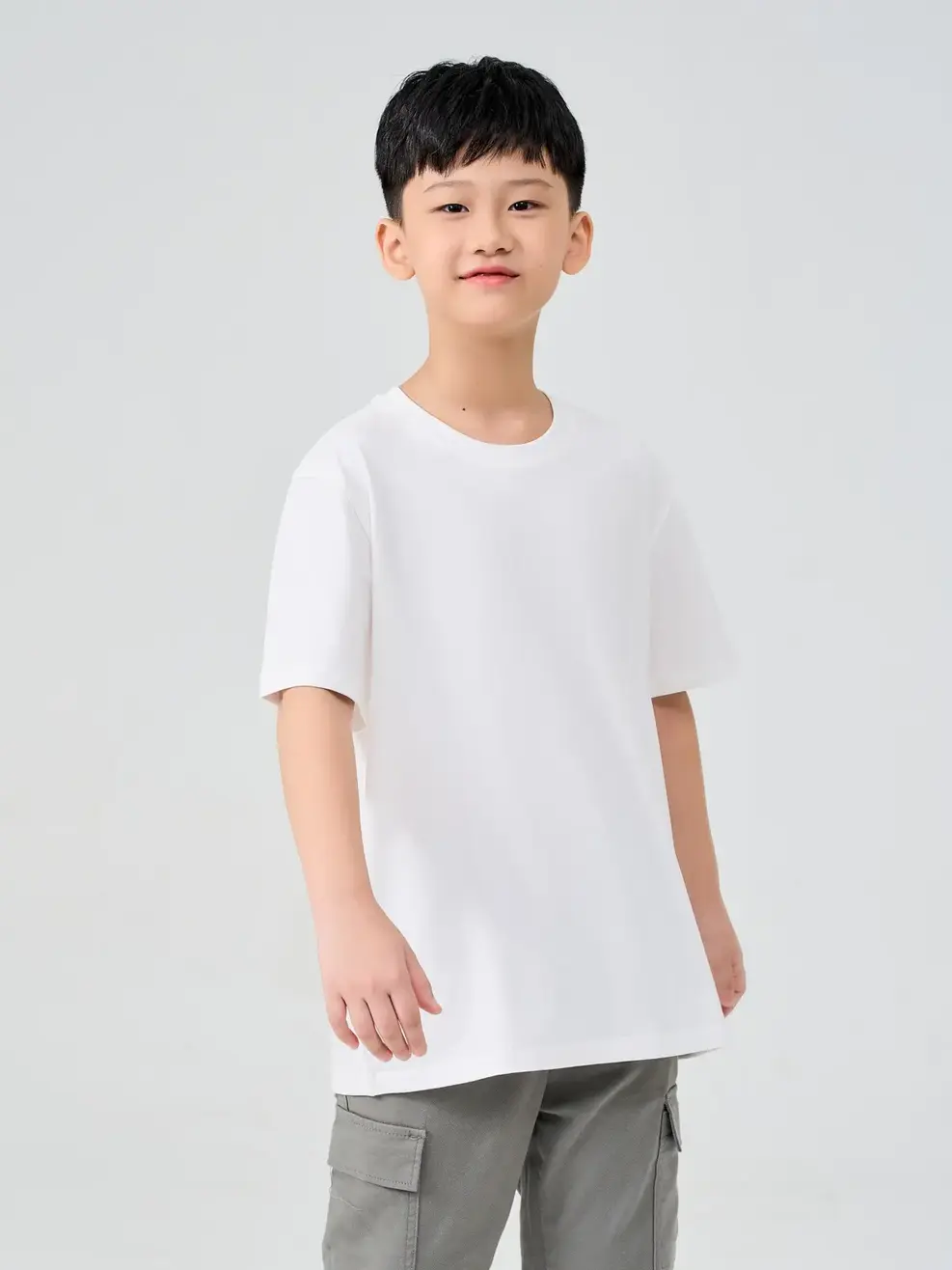 T-shirt Kid Cơ Bản Kid Lớn - Trắng - 12-13