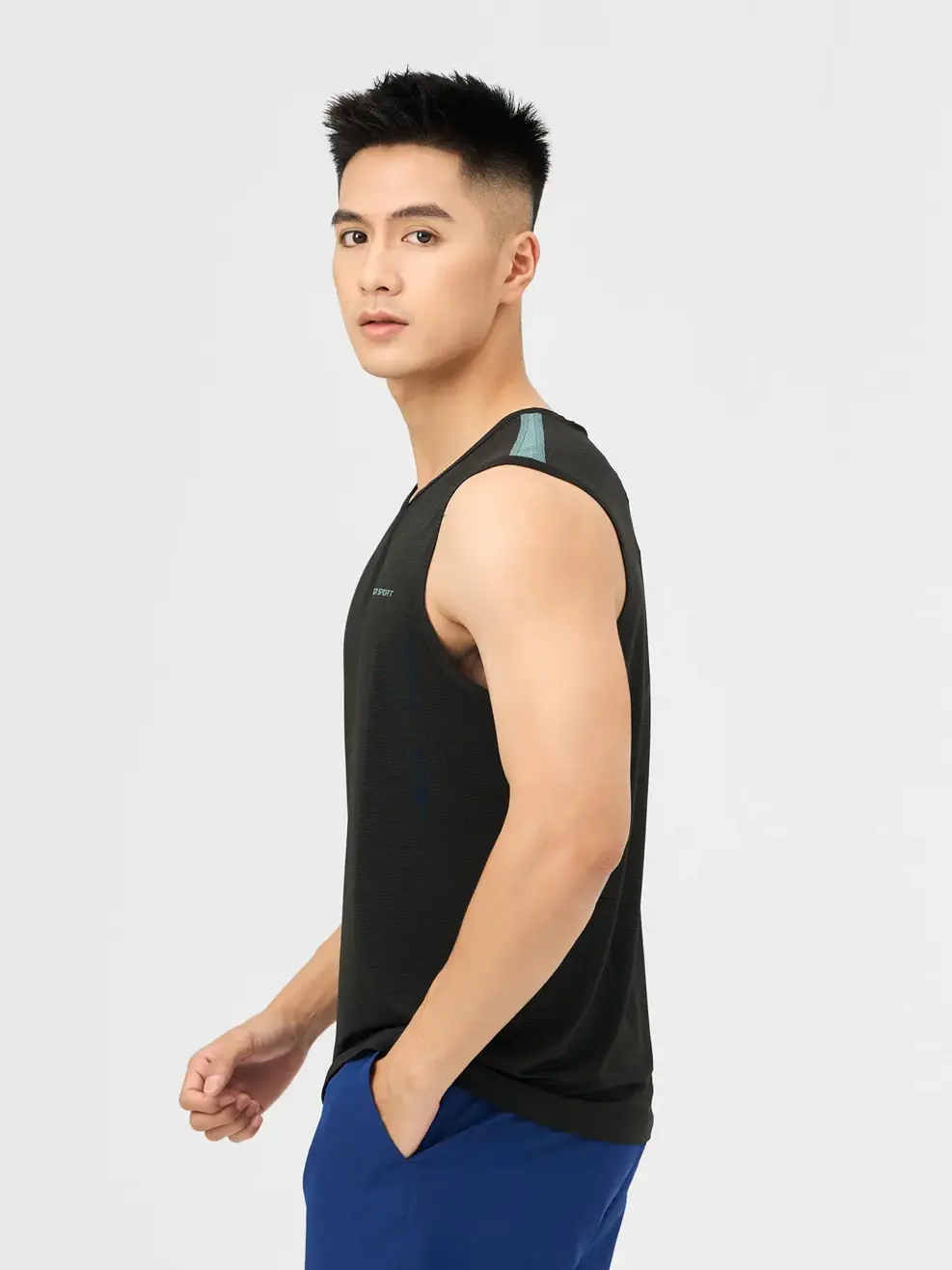 T-shirt Thể Thao Nam Tanktop - Đen - L