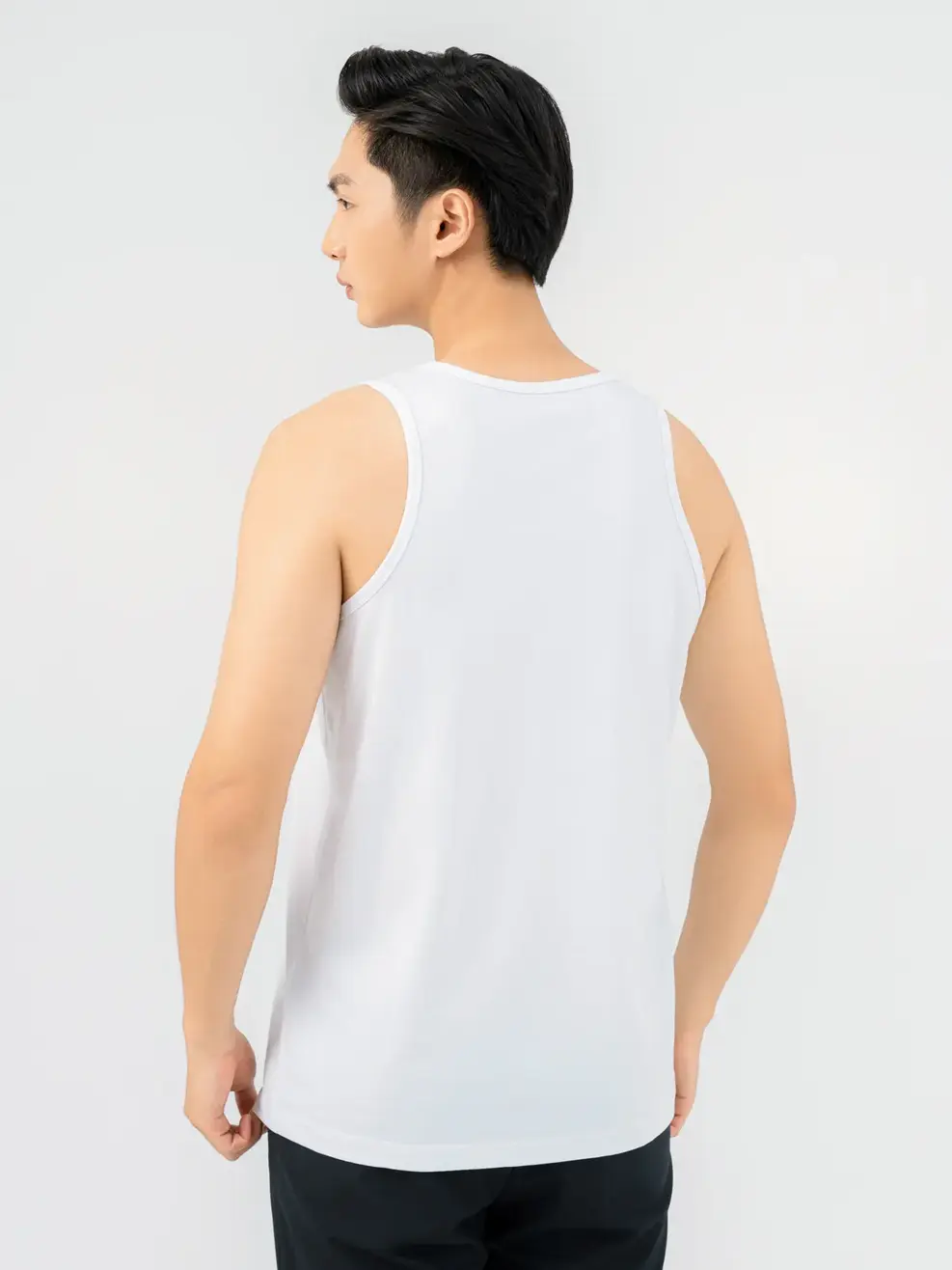 Ba Lỗ Nam Cơ Bản Gấu Thêu Slogan - Trắng - M