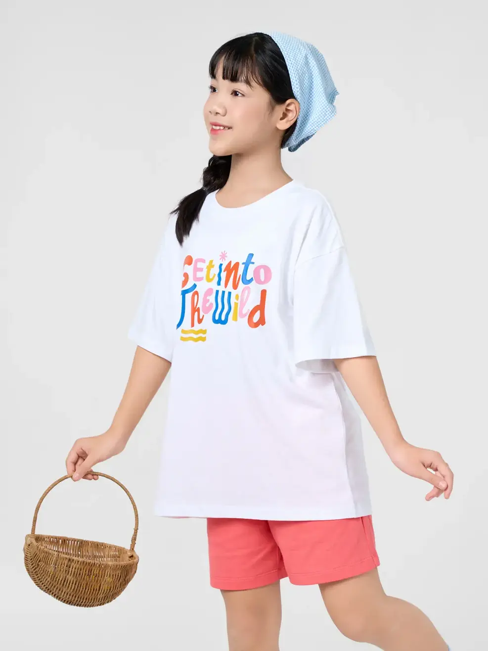 Bộ Đồ Bé Gái Get Into The Wild - Trắng 001 - 8-9