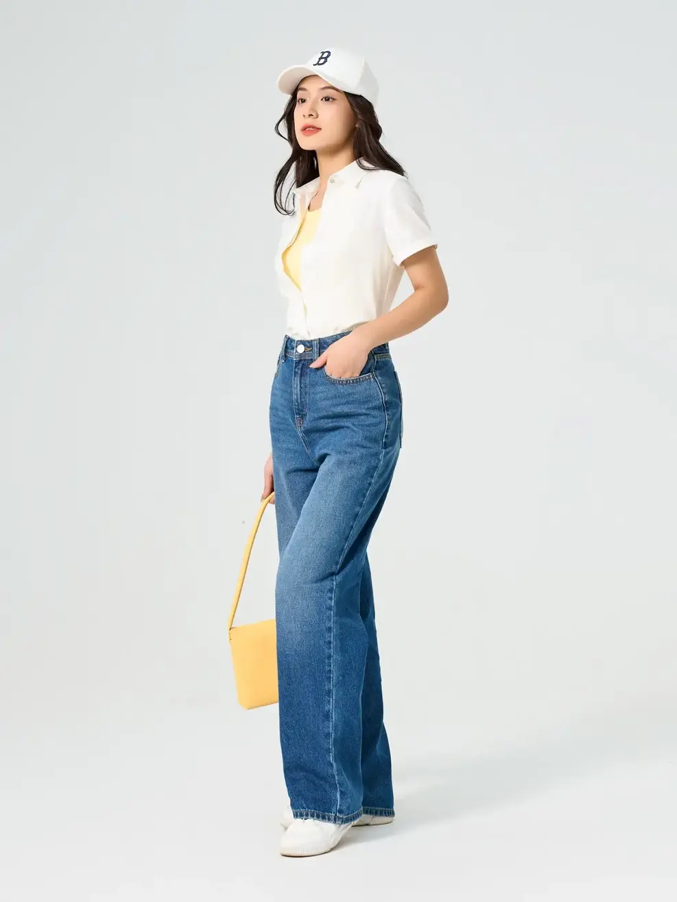 Áo Sơ Mi Tay Ngắn Nữ Nano Thêu Nẹp - Trắng - M