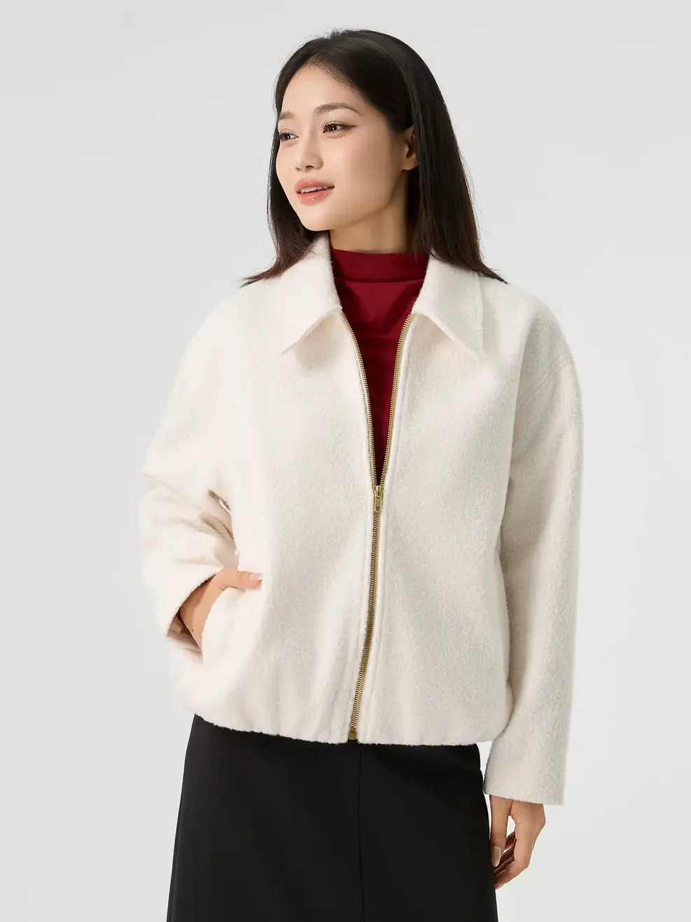 Áo Khoác Bomber Relax Fit - Be 142 - S