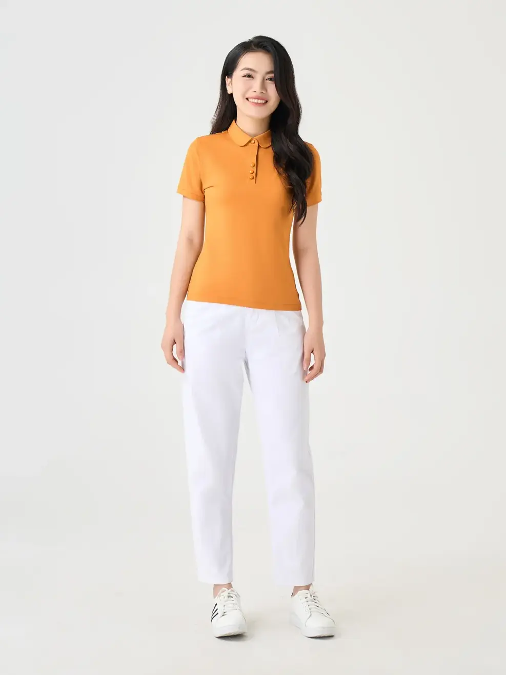 Áo Polo Nữ Cổ Sen - Vàng - S