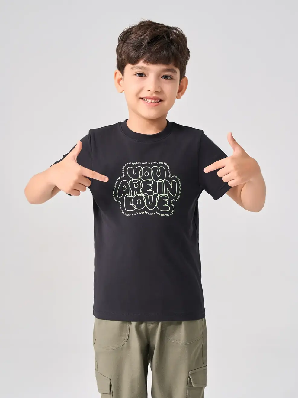 T-shirt Kid You Are Loved - Đen - 2-3
