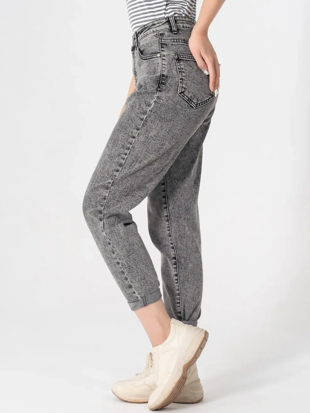 Quần jean baggy đen khói - Đen chì - 27