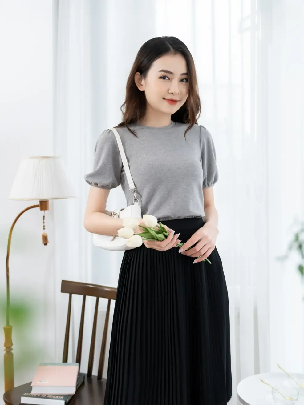 Chân dập ly - Đen - S