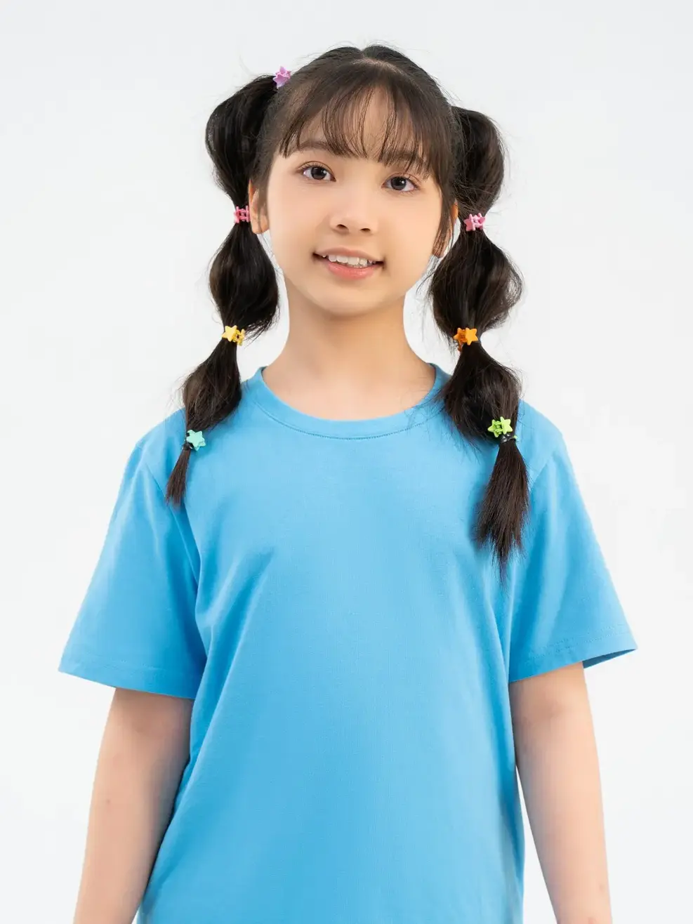 T-shirt Kid Lớn Cơ Bản Cotton Usa - Xanh dương - 8