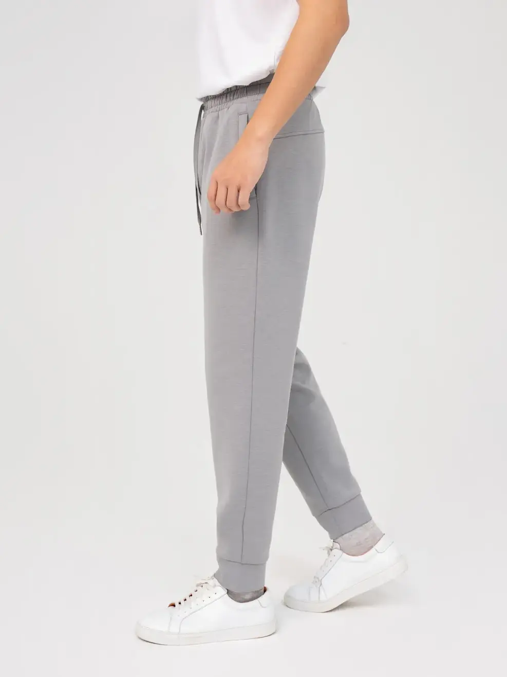 Quần Nỉ Thể Thao Nam Phối Cơi Túi - Ghi - 2XL
