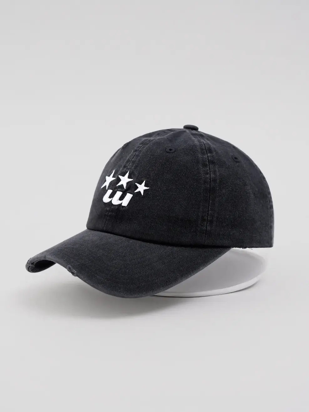 Mũ Lưỡi Trai Unisex Wash Thêu Logo - Đen - F